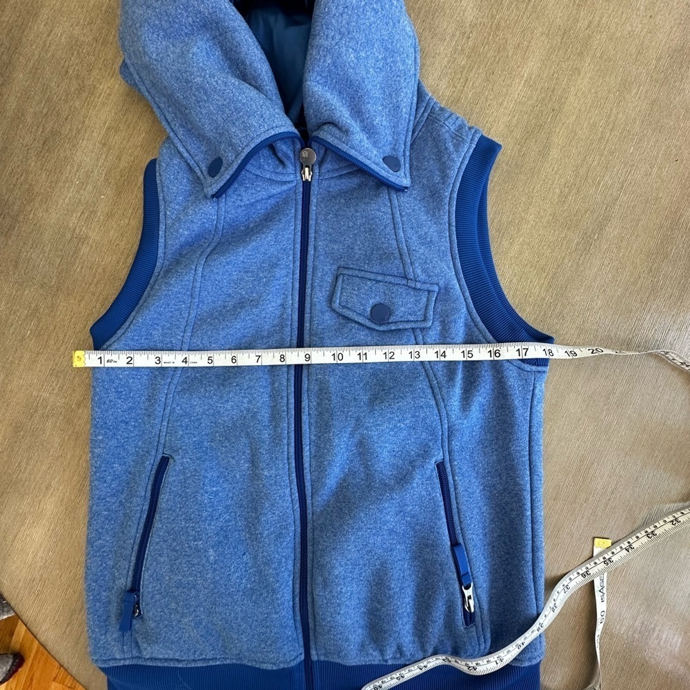 Burton womens dryride hooded Blue Zip-Up Vest small EUC - Picture 7 of 9